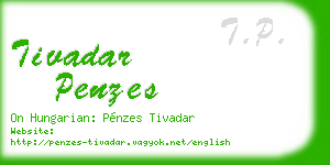 tivadar penzes business card